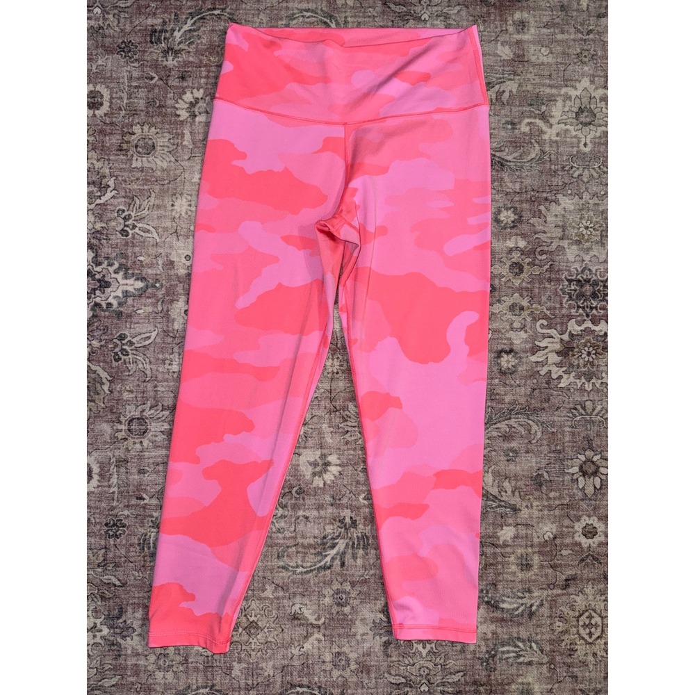 Aerie Chill Play Move Pink Camo High Waisted 7/8 Leggings Womens XL Activewear